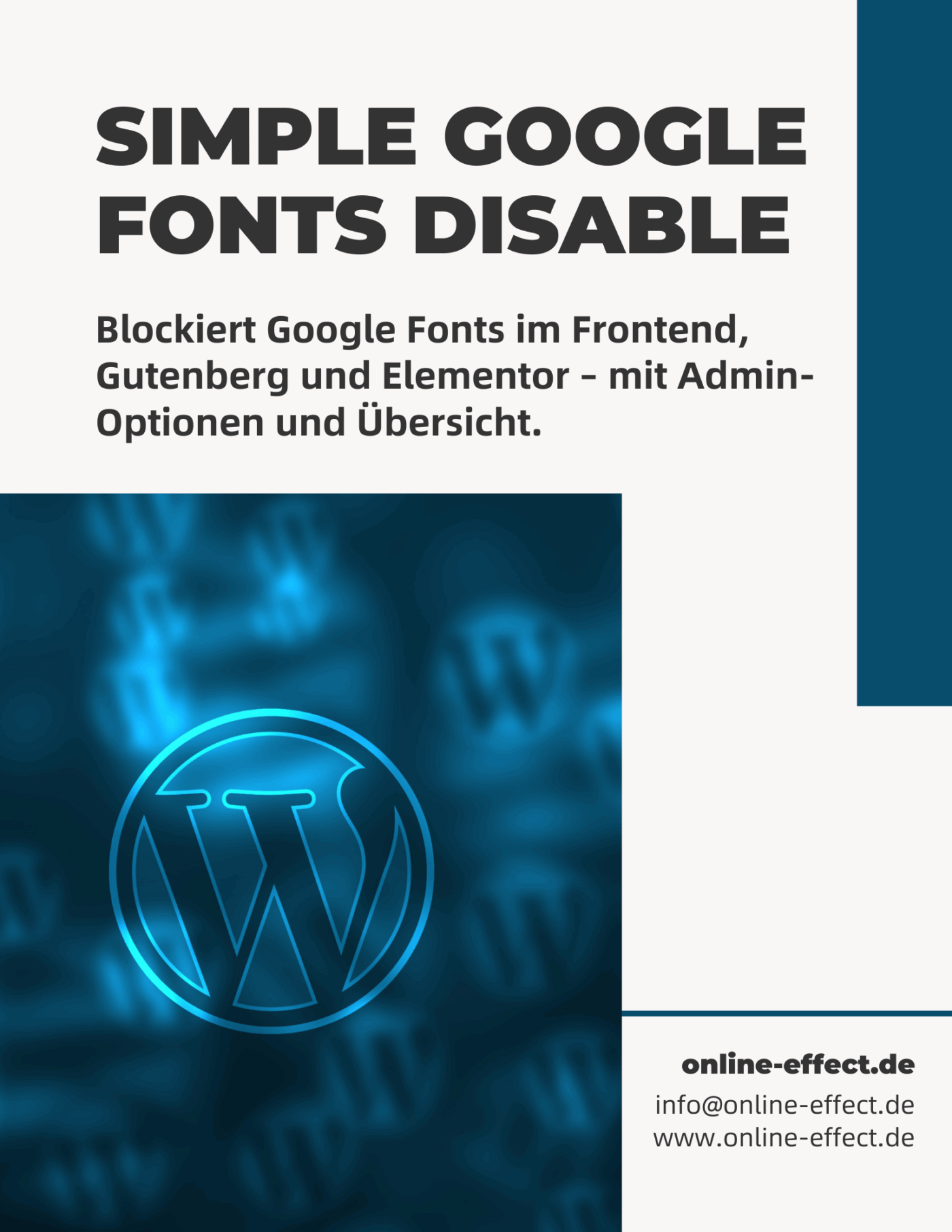 Simple Google Fonts Disable - WordPress Plugin