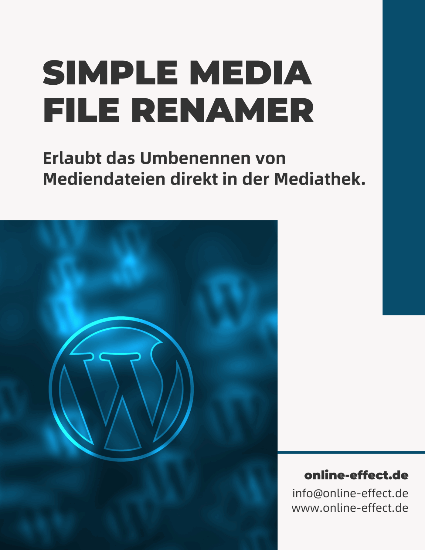 Simple Media File Renamer - WordPress Plugin