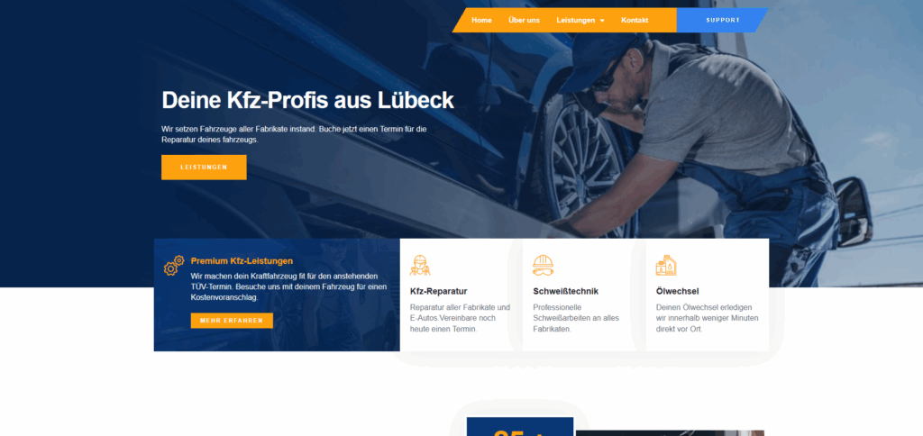 Webdesign Kfz-Werkstatt