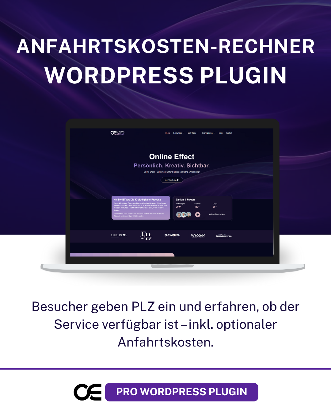 Einsatzgebiet & Anfahrtskosten-Rechner - WordPress Plugin