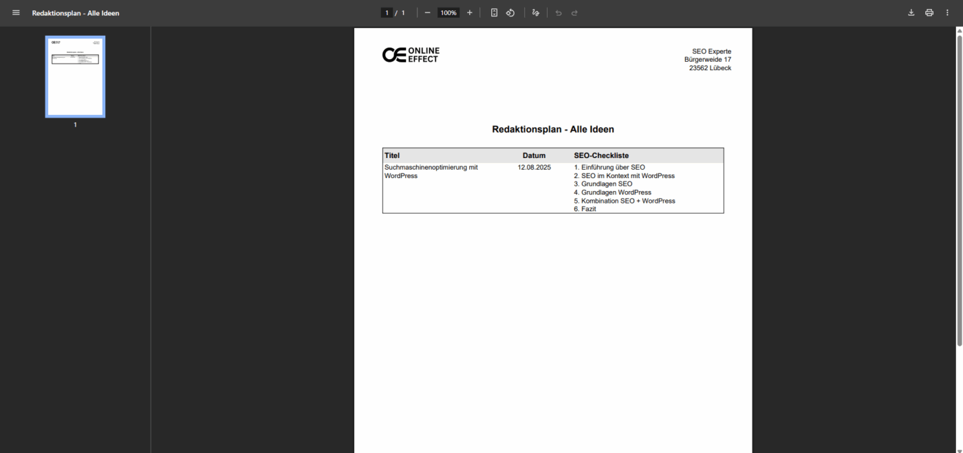 SEO-Content-Planer - WordPress Plugin – Bild 5