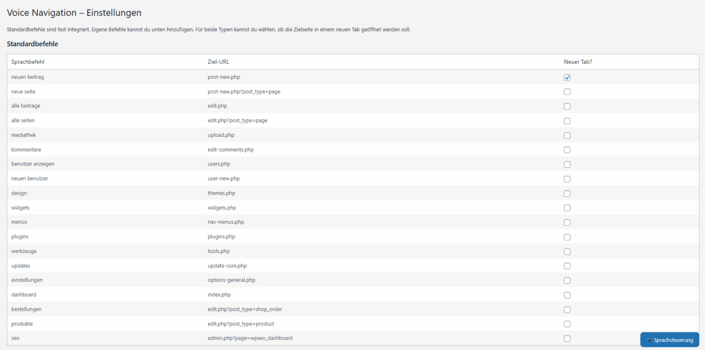 Voice Navigation for WordPress - WordPress Plugin – Bild 3