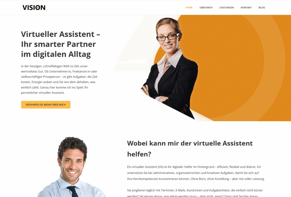 Webdesign Referenz Virtueller Assitent