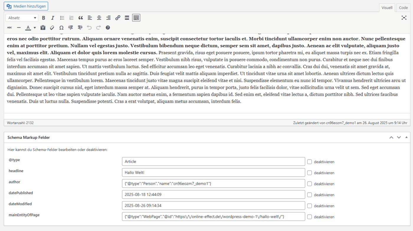 Schema Markup Generator - WordPress Plugin – Bild 3