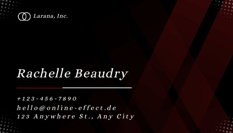 Black Red and White Modern Business Card