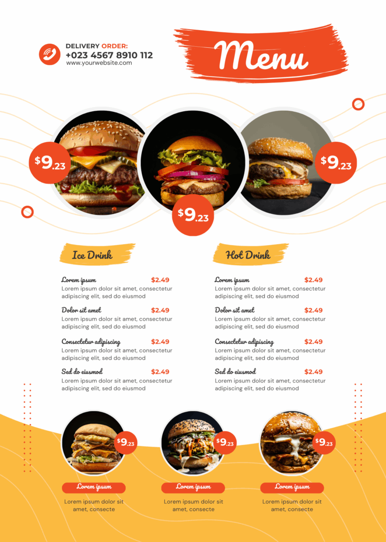 Restaurant Menu Flyer 3