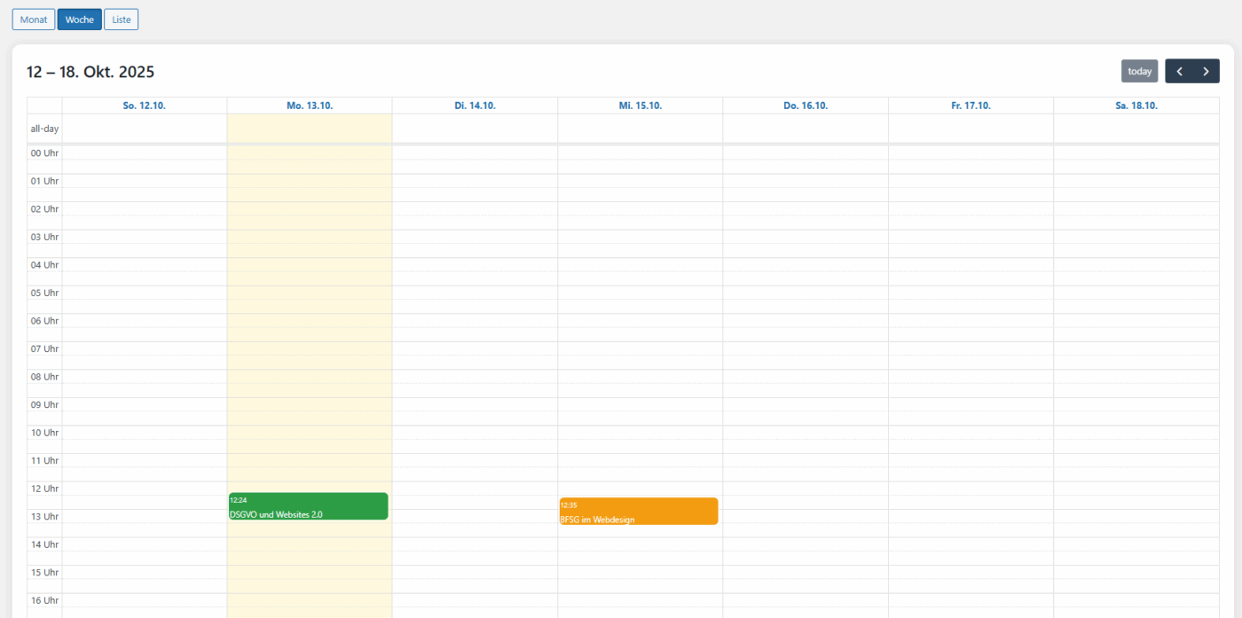 Content Calendar View WordPress Plugin – Bild 3