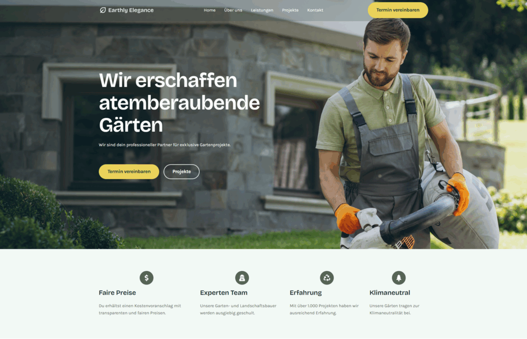 Website für Garten- und Landschaftsbau