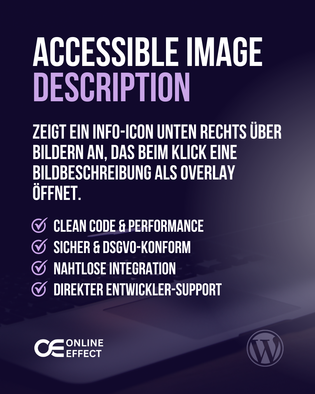 Accessible Image Description WordPress Plugin