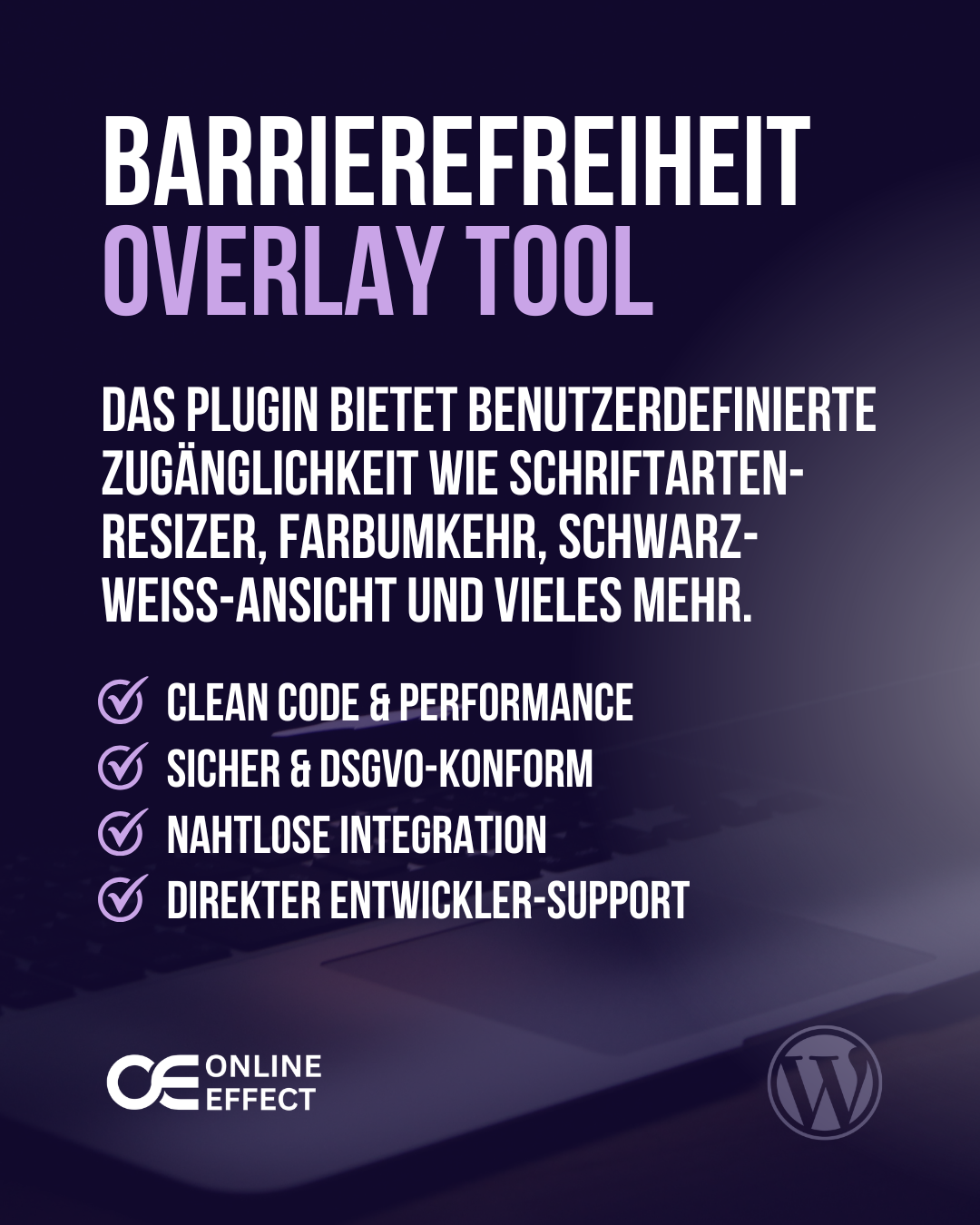 Barrierefreiheit Overlay Tool WordPress Plugin