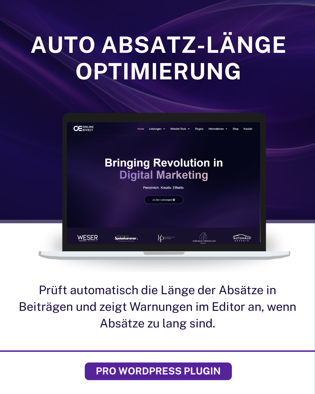 Auto Absatz-Länge Optimierung - WordPress Plugin